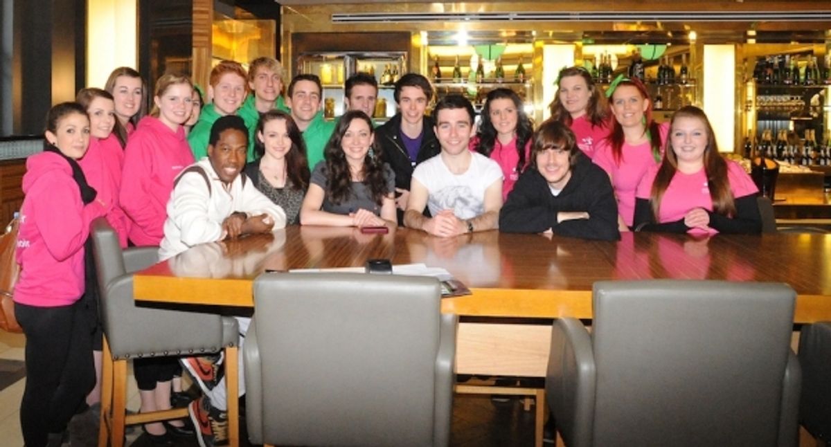 Sean Parkins, Cassandra Compton, Sarah Earnshaw, George Ure, Adam Murray & Bridgwater show choir at 